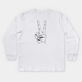 Peace Hand Kids Long Sleeve T-Shirt